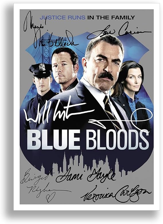 Memorabilia Blue Bloods Cast Signed Autograph Signature A4 Poster Photo Print Photograph Artwork Wall Art Picture TV Show Series Season DVD Gift (A4 Poster Only)
