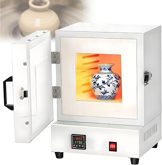2000W Laboratory Muffle Furnace, Muffle Furnace High Temperature Burnout Oven Integrated 1150℃ Integrated Intelligent Box Furnace for Jewelry Making Metal Casting Pottery Glazing, DIY Projects