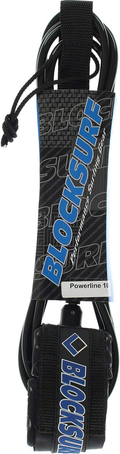 Block Surf Powerline Leash 10' Black