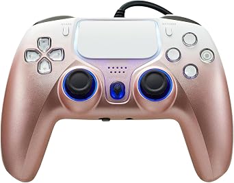 NBCP Wired Controller for PlayStation 5, PS5, PC, PS4, USB Gamepad Joystick for Windows 7/8/10, Laptop, Steam - Dual Vibration, Turbo Function, Hall Effect Trigger, 6 Axis Gyro Sensor, 3.5mm Audio