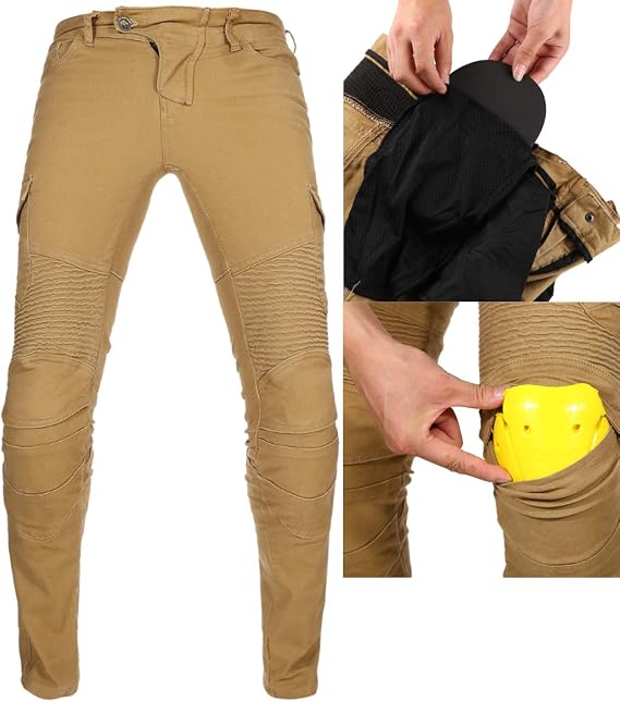 Motorcycle Pants for Men Motocross Motorbike Riding Jeans CE Armored Overpants