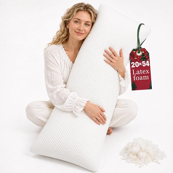 Talatex Premium Adjustable Latex Body Pillow for Side Sleepers