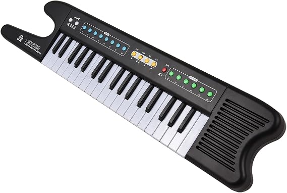 Btuty 37-Key Electronic Keyboard Piano Mini Electronic Organ Musical | Instrument 8 Tones 6 Rhythms 10 Demo with Microphone Strap for Beginners Keyboards Piano Dual Power Modes