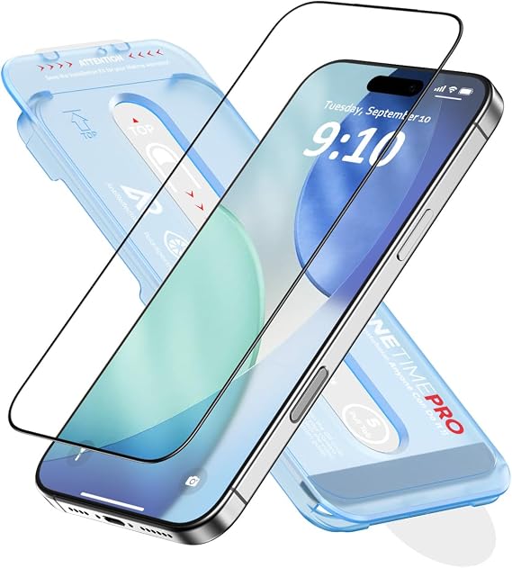 FLOLAB NanoArmour ONETIME PRO for iPhone 17 Screen Protector, Anti-Reflective, PolarSpectra Anti-Rainbow, Tempered Glass, Ultra Clear, Infinity Edge, Easy Install, Reinfored-Edge