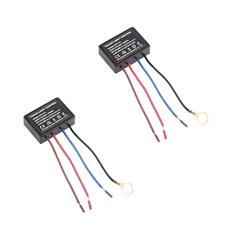 2Pcs Touch Lamp Control Module, Touch Lamp Sensor Replacement Kit, Lamp Touch Dimmer Switch 3 Way Dimming Function Touch, Lamp Switch Touch Dimmer Switch for Lamp Fit for Dimmable Bulbs