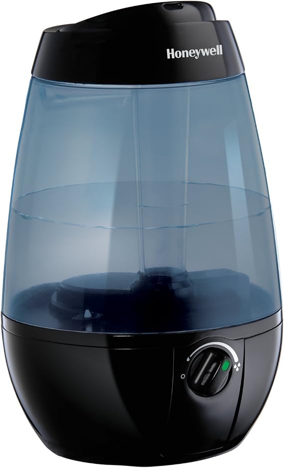 Honeywell HUL535B Cool Mist Humidifier Black Filter Free with Auto Shut-Off & Variable Settings for Medium Room, Bedroom, Baby Room