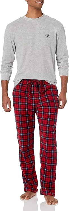 Beverly Hills Polo Club Men's Beverly Hills Polo Polar Fleece Set W/Ls Thermal Top