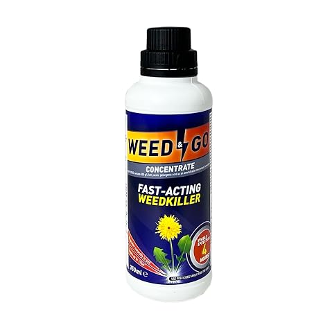 Weed & Go Super Concentrate Weedkiller - Pelargonic Acid Formula for Rapid Weed & Moss Elimination, Quick Visible Results in 4hrs, Ideal for Garden Use