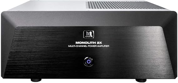 Monolith Two-Channel Stereo Power Amplifier - Black with 2x200 Watt Per Channel, XLR Inputs, for Home Theater & Studio