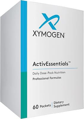 XYMOGEN ActivEssentials Packets - Daily Dose Pack Nutrition with 3 Supplements - ActivNutrients Multivitamin  Mineral Without Iron, Oraxinol, OmegaPure 600 EC Omega-3 Fish Oil 60 Packets