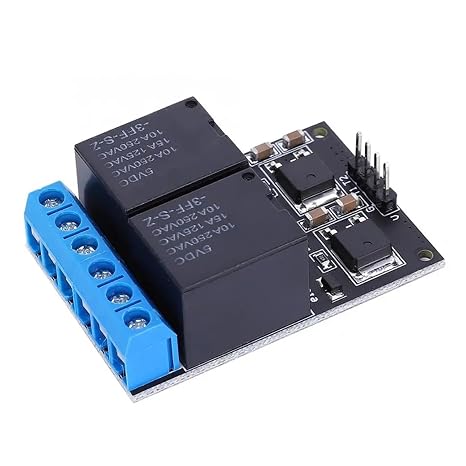 SL35B02 DC 6-24V 2 Cha-nnel Bistable Self-Locking Relay Module Trigger Board High Accuracy Button MCU Low Level Control Switch