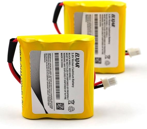 (2-Pack) 3.6V 800mAh Ni-Cd Battery for B15CS03, Emergi-Lite C8