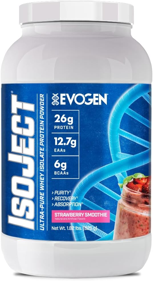 Evogen Isoject Whey Protein Isolate | Strawberry Smoothie | 25 Servings