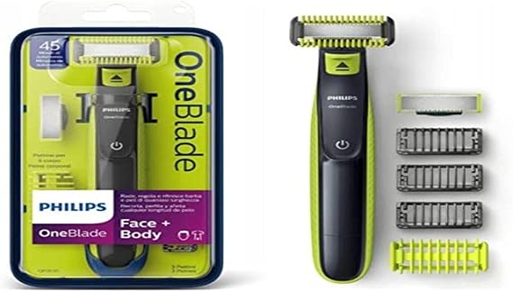 Philips OneBlade QP2620/20 tıraş makinesi, sakal kesici, vücut kılı düzeltici, yıkanabilir, açık yeşil, koyu 1 g, siyah