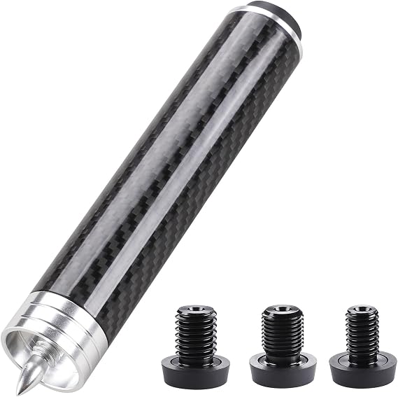 CROWN ME 6 inch Carbon billiard cue extension with 3 bumpers, pool cue extenders
