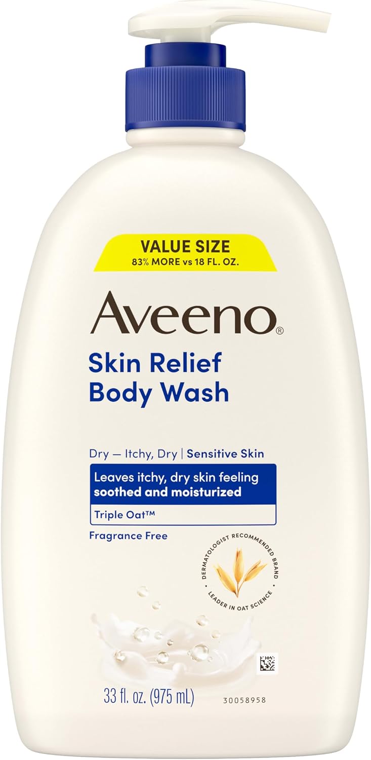 Aveeno Skin Relief Fragrance-Free Body Wash for Dry Skin, 33 fl. oz975ml