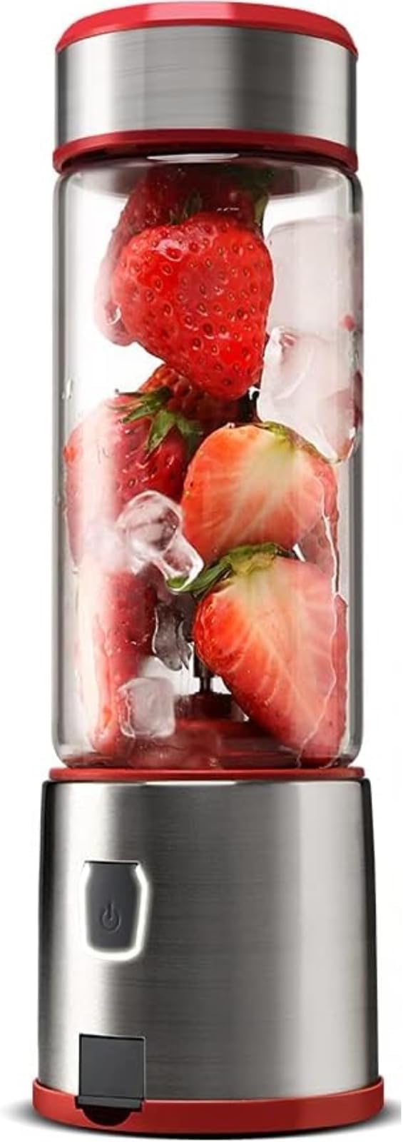 Buz Kırıcı Blender - 4 Adet Paslanmaz Çelik Bıçaklı Tasarım, Güçlü Buz Kırıcı Motor, 450 Ml Geniş Hazneli, Uzun Şarj Ömrü, Kolay Temizlenebilir, Kablosuz Taşınabilir Mutfak Spor Diyet Smoothie Blender