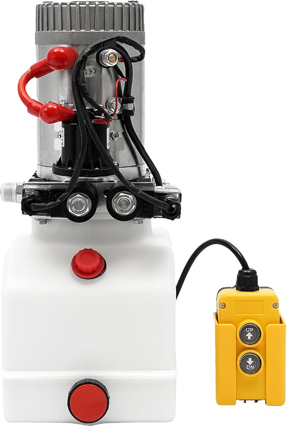 12V Hydraulic Pump for Dump Trailer 3KW 2850RPM Double Acting Electric Hydraulic Pump 18Mpa Fuel Tank 4L Hydraulic Power Unit with 4.5M Remote Control Wire