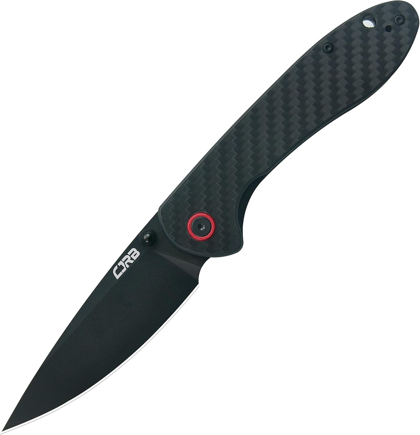 CJRB CUTLERY Folding Knife FeldsparJ1912 AR-RPM9 Powder Steel Black PVD Blade Carbon fiber Handle Pocket Knife EDC Knife, Carbon Fiber Handle