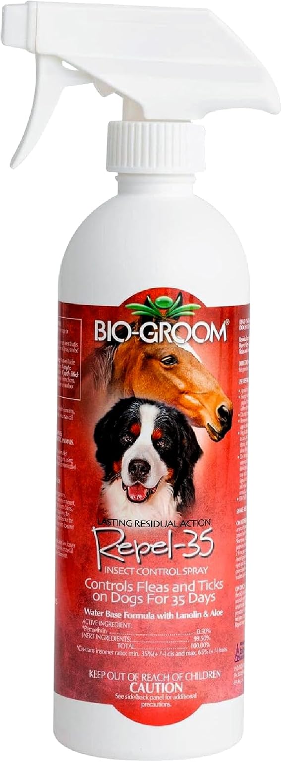Bio-Groom Repel-35 Flea & Tick Dog, Fly Spray for Horses, 16 fl oz, 1-Pack