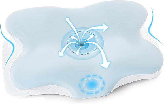 BRO Cervical Memory Foam Pillow for Neck and Shoulder Pain