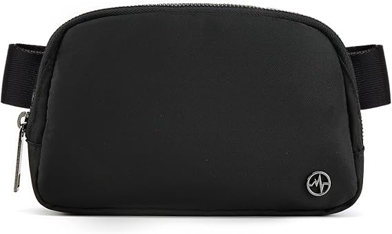 Pander Fanny Pack Everywhere Belt Bag, Bum Bag Crossbody Bags for Women Designer (Black Polyester, One Size)
