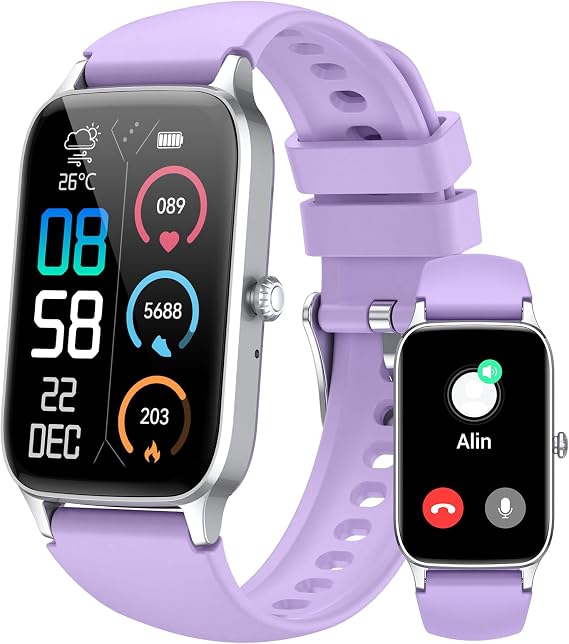 Smart Watch for Men Women, 1.57"HD Smartwatch with Answer/Make Calls, New Fitness Watch with Heart Rate Sleep Monitor, Pedometer IP68 Waterproof with 110+ Sport Smart Band for Android iOS Purple