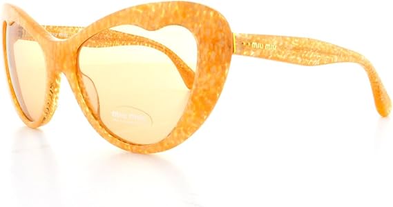 Miu Miu 04OS KAS9N1 Orange Glitter 04OS Cats Eyes Sunglasses Lens Category 1