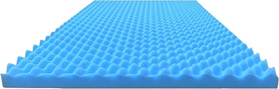 Airflow Foam Mattress Topper, Egg Crate Foam Pad, Hospital Mattress Pad and Bed Topper for Support, Pressure Relief and Weight Distribution. (Queen)
