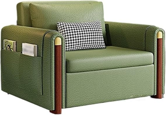 Convertible Sleeper Chair Folding Sofa Bed, Convertible Chair Bed, Modern Convertible Sofa Chair with Drawer Bed and Storage for Living Room, Bedroom, Balcony