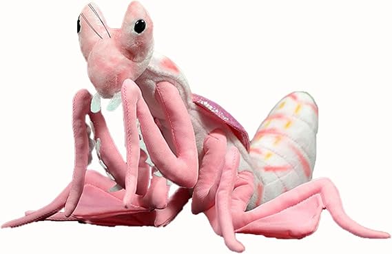Simulation Pink Orchid Mantis Stuffed Animal 11" Long, Cute Soft Orchid Mantis Plush Toy for Kids Boys and Girls, Stuffed Toy...
