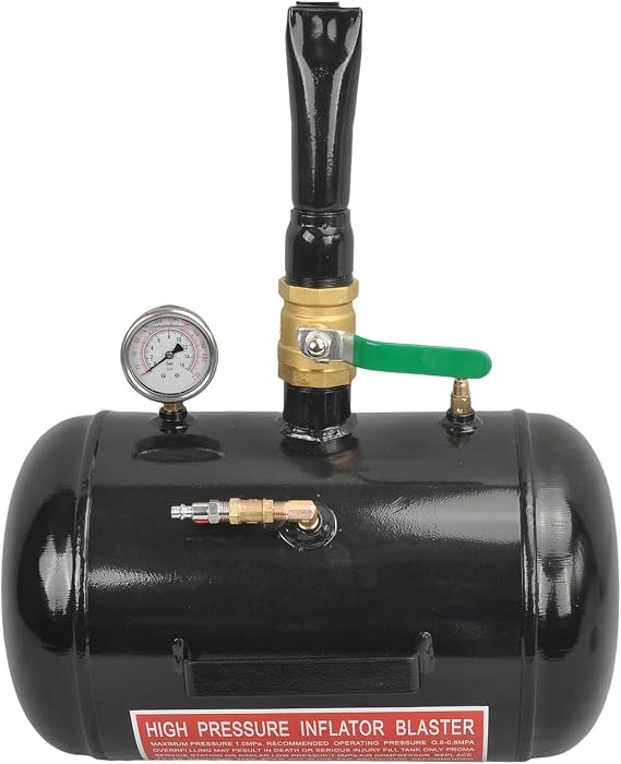 5 Gallon 145PSI Air Tire Bead Seater Blaster Tool, Black