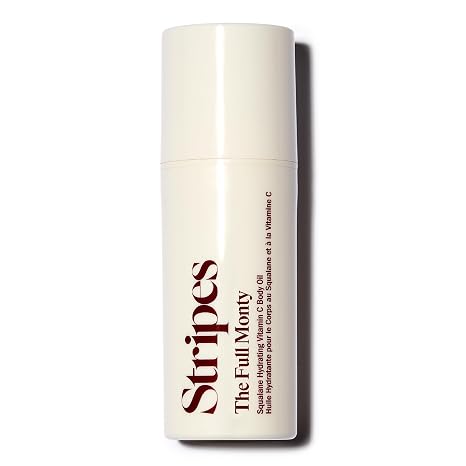 Stripes Naomi Watts The Full Monty Post Shower Body Oil To Brighten Hydrate With Squalane Vitamin C Improve Skin Softness Elasticity Moisture Balance