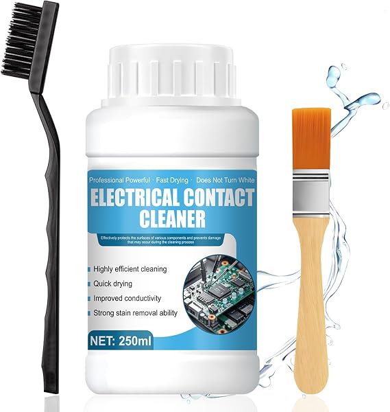 Electronic Contact Cleaner, High Efficiency Clean, No Residue Left, 8.5 oz | Suitable for Cleaning Electronic Equipment, Dries Quickly, Improves Conductivity, Lubricates and Protects