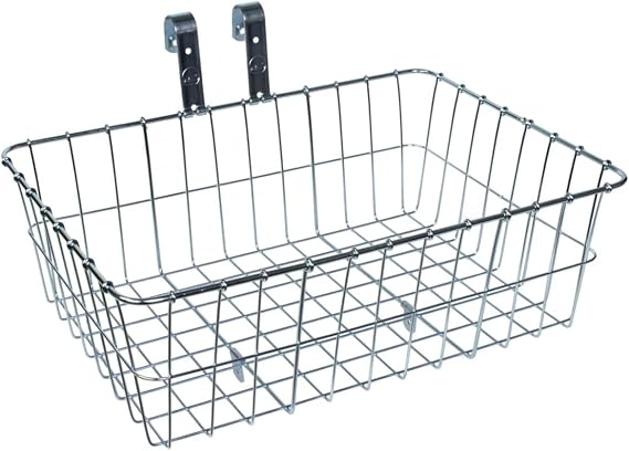 Wald Front Bicycle Basket (15 x 10 x 4.75, Silver) W137