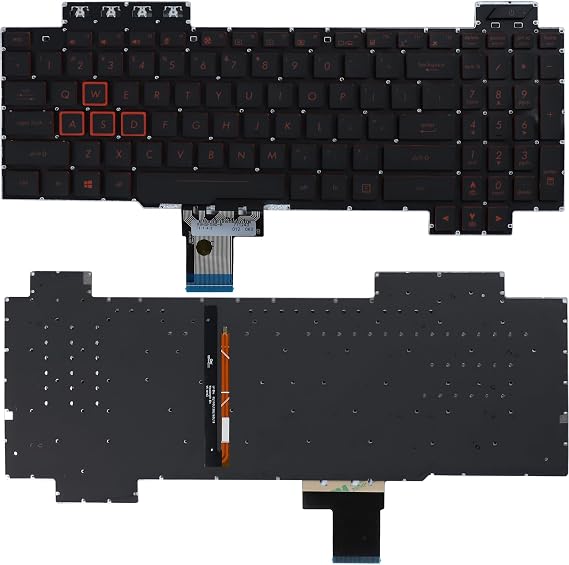 Replacement Laptop Keyboard Backlit for Asus TUF Gaming FX504 FX505 FX705 FX505G FX505D FX505GE FX505GM FX705G/GD/GE/GM FX504G/GD/GE/GM FX80 FX86 FX95 with Backlight US Layout
