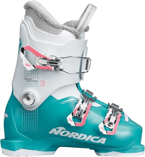 NORDICA Junior Speedmachine J3 Ski Boots with Weight Adjuster, Durable Comfortable Warm Downhill Ski Boots for Children
