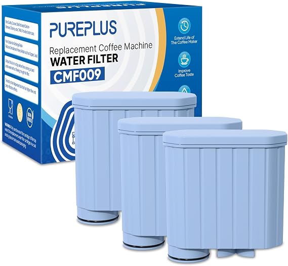 PUREPLUS Coffee Filter Compatible with Philips AquaClean CA6903, Saeco Espresso Machines High-Grade Resin & Coconut Carbon Up to 5,000 Cups Improves Coffee Taste & Protects Machine, 3 Pack