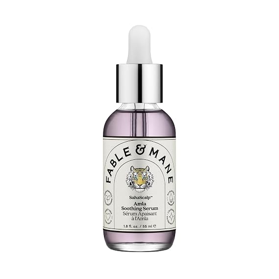 Fable & Mane Amla Soothing Serum with Rosemary Oil Purifies and Balances Irritation. Detox Treatment for Dry, Itchy or Sensitive Scalps