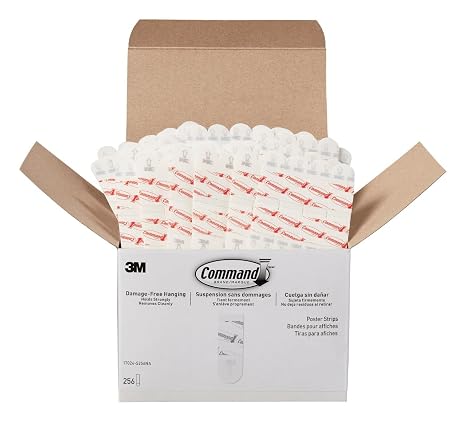 Command Poster Strips Value Pack, White, 256 Strips/Pack