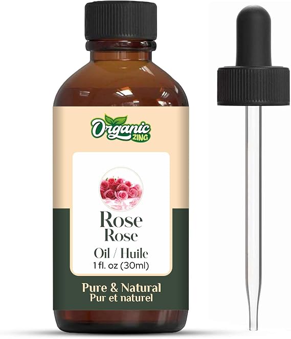 Organic Zing Rose Oil 30 ml (1.01 fl oz) – Classic Luxury Floral Oil for Skincare, Haircare, DIY Formulations, Soaps & Cream Blends