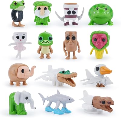 Italian Brainrot Tralalero Tralala Action Figure Cute Italian Brain Rot Cartoon Cake Toppers Birthday Decorations Gift for Game Fans Office Room Figurine Halloween Decor14 pcs B