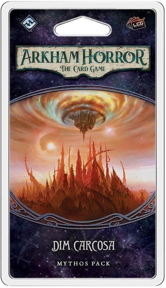 Arkham Horror The Card Game Dim Carcosa MYTHOS PACK - Journey Beyond Madness! Lovecraftian Cooperative Living Card Game, Ages 14+, 1-4 Players, 1-2 Hour Playtime, Made by Fantasy Flight Games