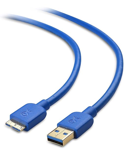 Cable Matters Long Micro USB 3.0 Cable 15ft, External Hard Drive Cable, USB toUSB-Micro B Cord, Compatible with Seagate, LaCie, Toshiba, Samsung, Western Digital/WD External Hard Drive, Blue