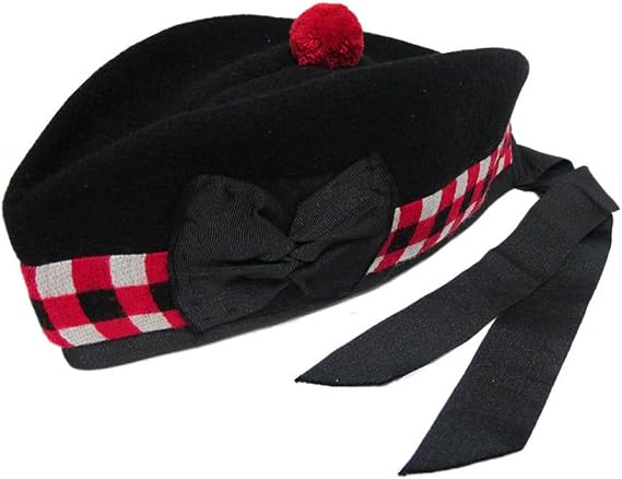 Tartanista Red and White Diced Glengarry Size 53