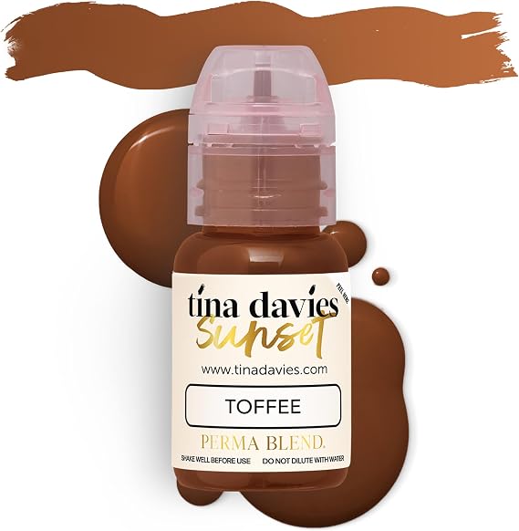 Tina Davies Professional Toffee Eyebrow Pigment, High Retention, 1/2oz