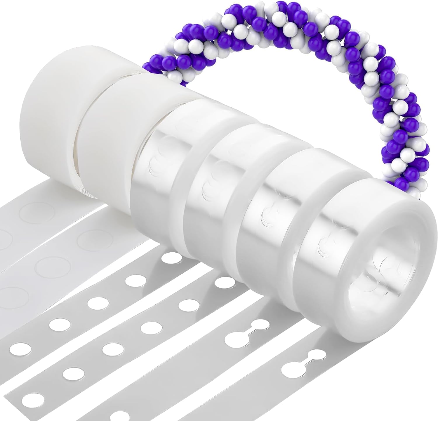 Molain Balloon Arch Strip Kit for Garland, 65.7 Feet Balloon Tape Strips and 200 Glue Point Dot Stickers for Party Wedding Birthday Baby Shower Decorations