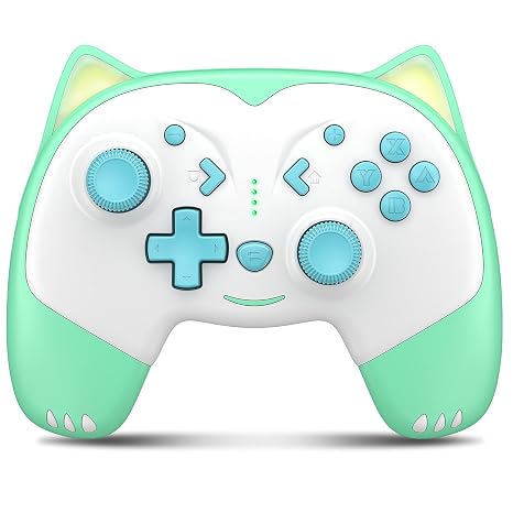ECHTPower Wireless PC Gaming Controller - Hall Effect Joystick, 2.4G & Wired 1000Hz Polling Rate, 800mAh Battery, Adjustable Turbo/Vibration - for PC/Switch/iOS/Android-Green