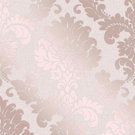 Fine Décor FD42204 Damask Quartz, Rose Gold