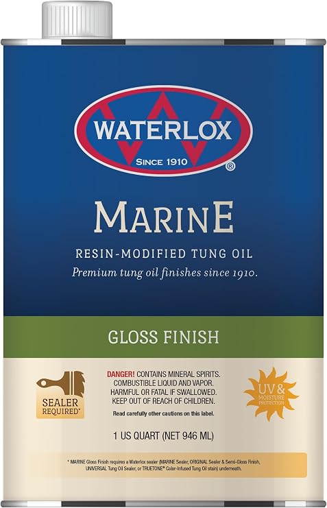 Waterlox TB3940 QT 3940-QT Marine Finish, Clear